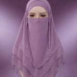 3 layer khimar with niqab